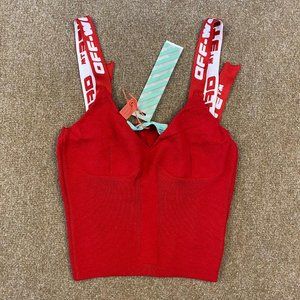 Off-White Women Red Crop Top "L"